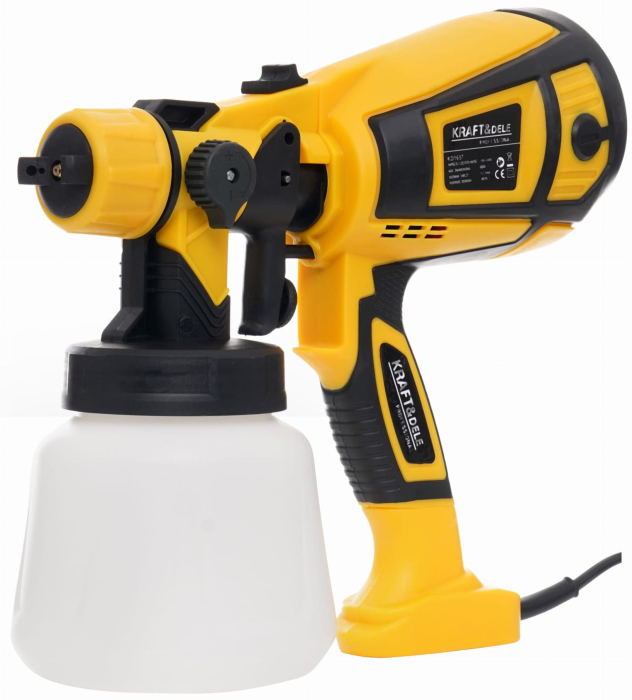 Pistol de vopsit electric HVLP, 650W, rezervor 800ml, 3 duze incluse (KD1657) [3]