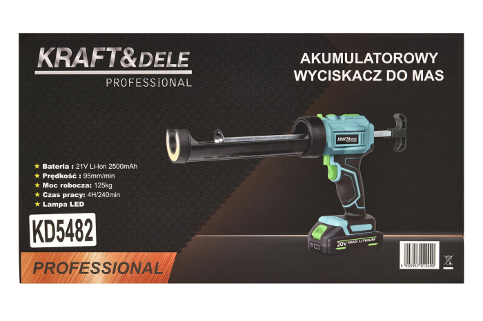 Pistol electric silicon spuma pe baterie acumulator 2500mAh 21V lampa led (KD5482) [18]