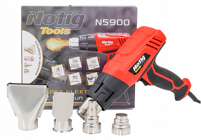 Pistol electric suflat aer cald 2000W suflanta fierbinte + capuri (N5900) [14]