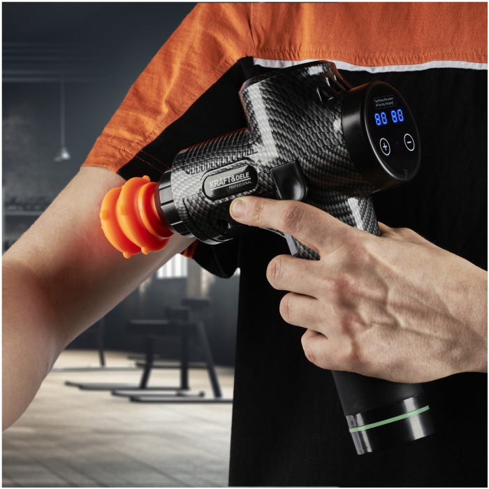 Pistol masaj muscular cu 9 capete 125W 30 viteze cu ecran LCD (KD3081) [13]