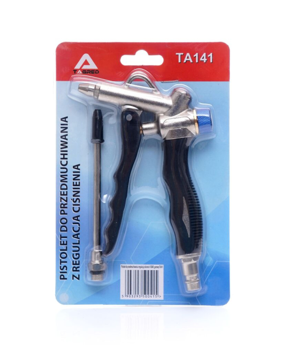 Pistol pneumatic de suflat cu reglare presiune, 10 bar, duza 110 mm (TA141) [10]