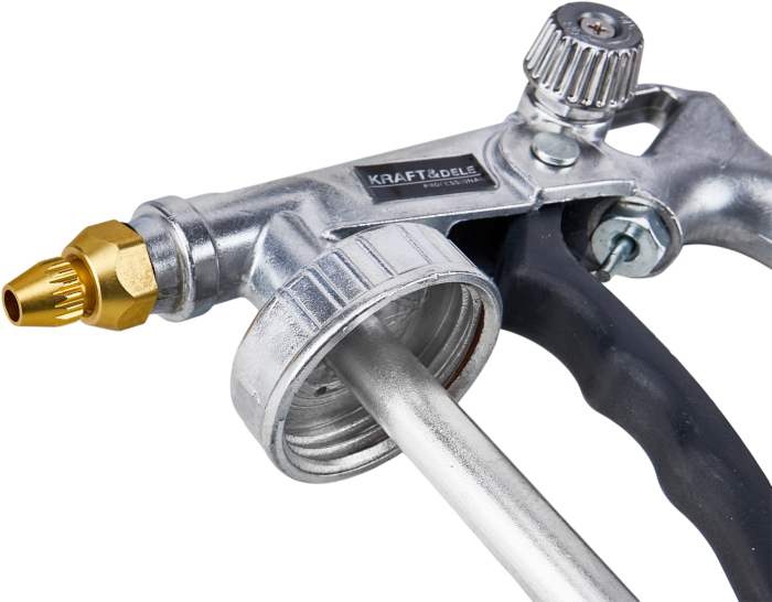 Pistol pneumatic intretinere sasiu, reglabil, 8 bar, duza 5 mm, conexiune 1/4", pentru recipiente 1-2L (KD5791) [2]