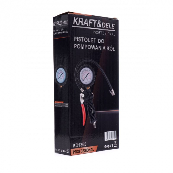 Pistol pneumatic profesional umflat roti cu manometru 12bar 40cm compresor (KD1365) [6]