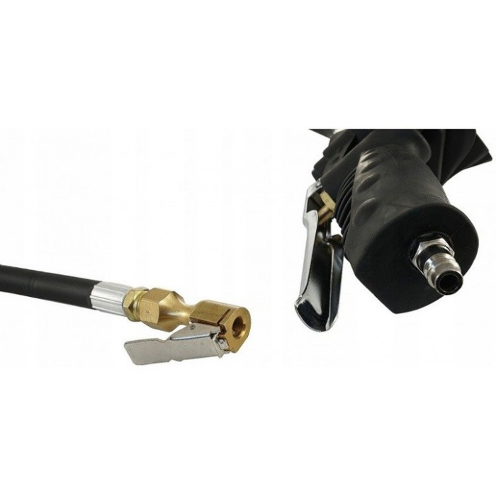 Pistol pneumatic profesional umflat roti cu manometru 12bar aer comprimat compresor (V81266) [5]