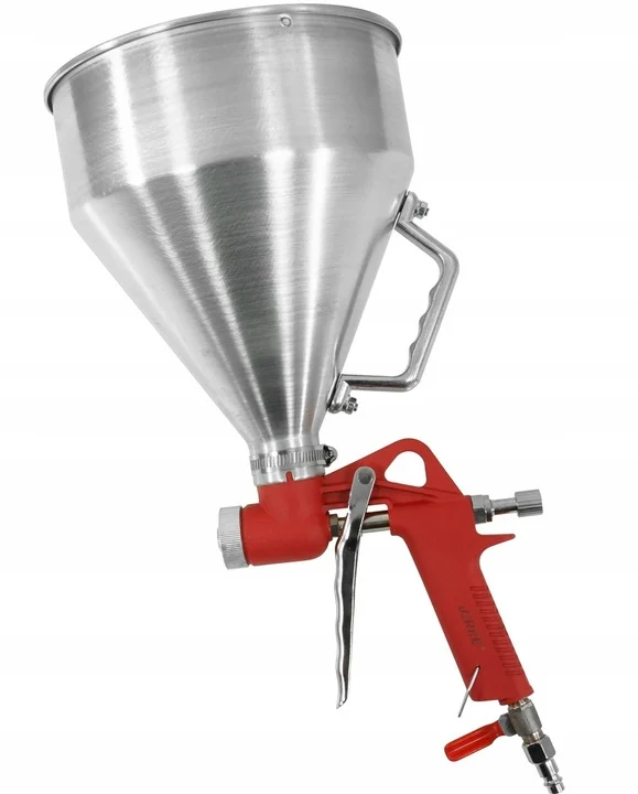 Pistol pneumatic tencuiala glet vopsea vas 5l 4-6-8mm + furtun cauciuc pneumatic  20m 20bar (V81281+KD1467) [11]
