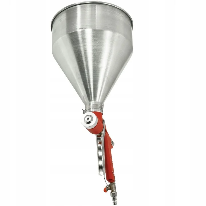 Pistol pneumatic tencuiala glet vopsea vas 5l 4-6-8mm + furtun cauciuc pneumatic  20m 20bar (V81281+KD1467) [12]