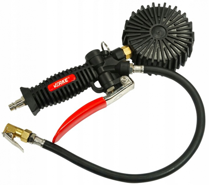 Pistol pneumatic umflat roti cu manometru 12bar aer comprimat compresor (V81265) [10]