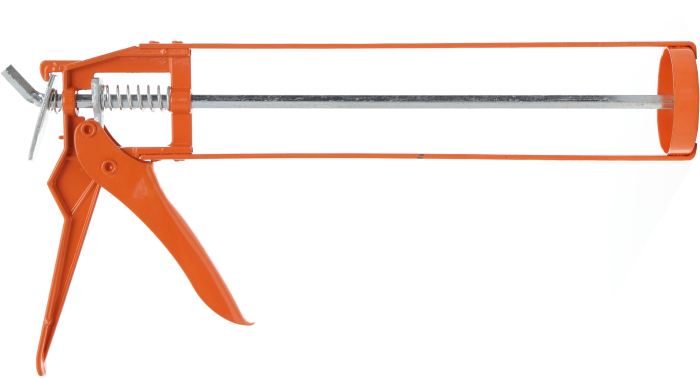 Pistol silicon scheletic 300ml 230mm metal aluminiu pentru adezivi silicon si etansanti (KD10318) [2]