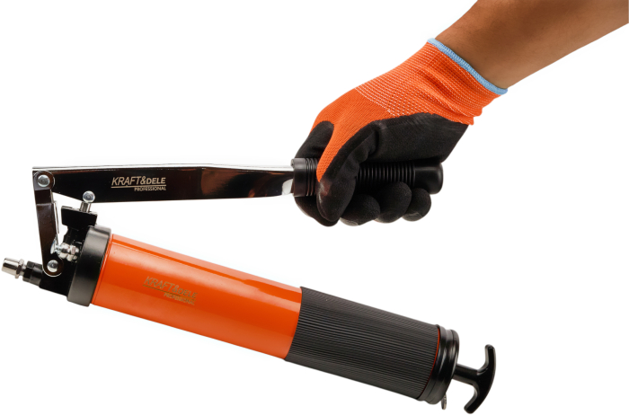 Pistol ungere manual 600ml presiune ridicata furtun flexibil varf rigid pentru atelier si utilaje (KD3676) [14]