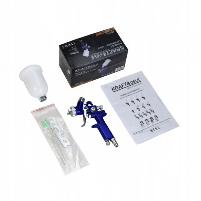 Pistol vopsit pneumatic 0.8mm pahar vas 125ml (KD2111) [2]
