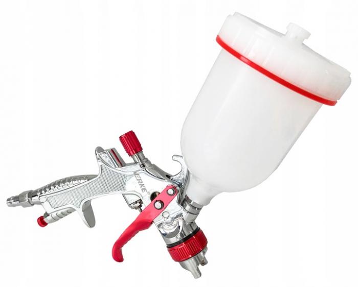 Pistol vopsit pneumatic 1.3mm HVLP pahar vas 600ml regulator (V81297) [2]
