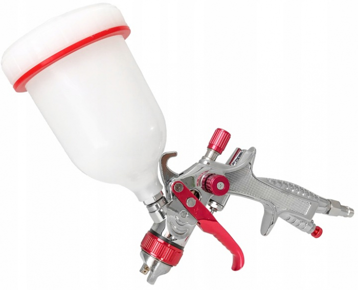 Pistol vopsit pneumatic 1.3mm HVLP pahar vas 600ml regulator (V81297) [7]