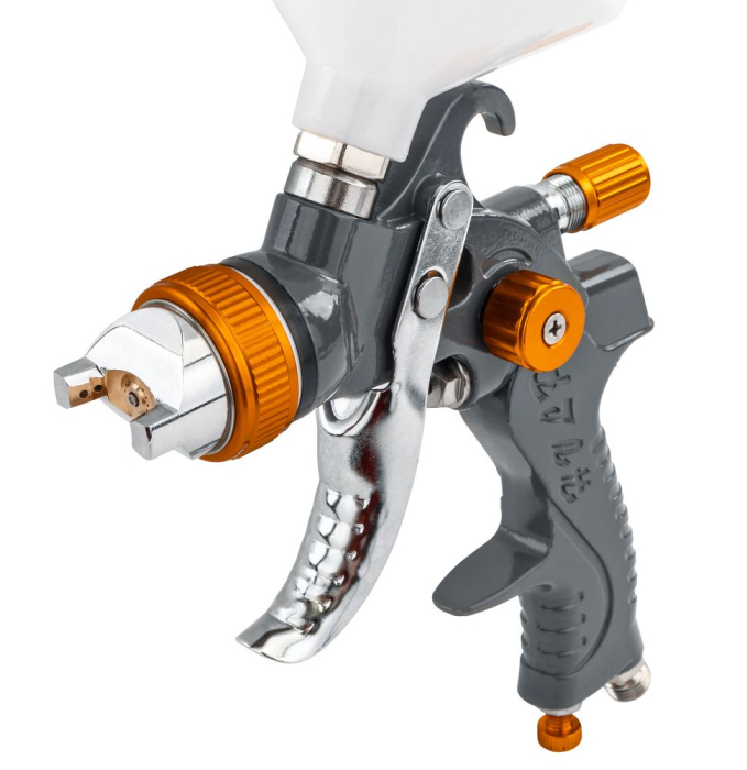 Pistol vopsit pneumatic 1.4mm 1.7mm 2.0mm 2.5mm HVLP pahar vas 600ml regulator PM1425 (PM-PDM-170TZ) [7]