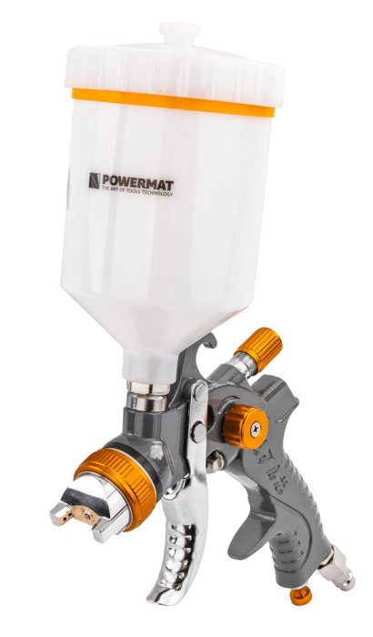 Pistol vopsit pneumatic 1.4mm 1.7mm 2.0mm 2.5mm HVLP pahar vas 600ml regulator PM1425 (PM-PDM-170TZ) [3]
