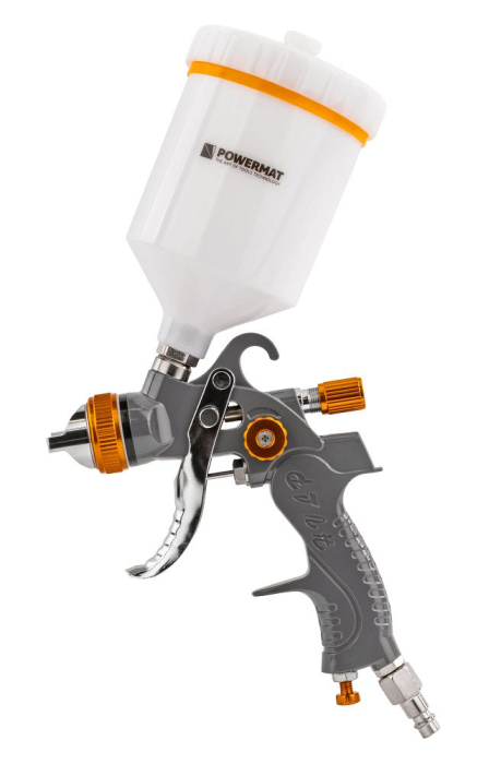 Pistol vopsit pneumatic 1.4mm 1.7mm 2.0mm 2.5mm HVLP pahar vas 600ml regulator PM1425 (PM-PDM-170TZ) [2]