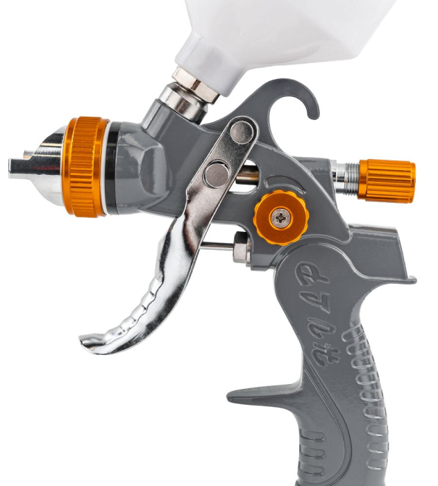 Pistol vopsit pneumatic 1.4mm 1.7mm 2.0mm 2.5mm HVLP pahar vas 600ml regulator PM1425 (PM-PDM-170TZ) [10]