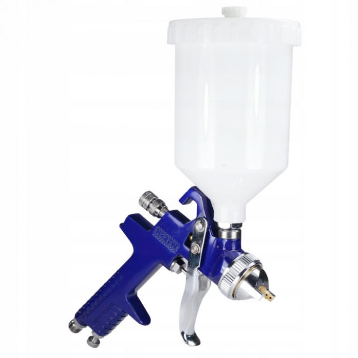 Pistol vopsit pneumatic 1.4mm 1.7mm HVLP pahar vas 600ml regulator (22507) [8]