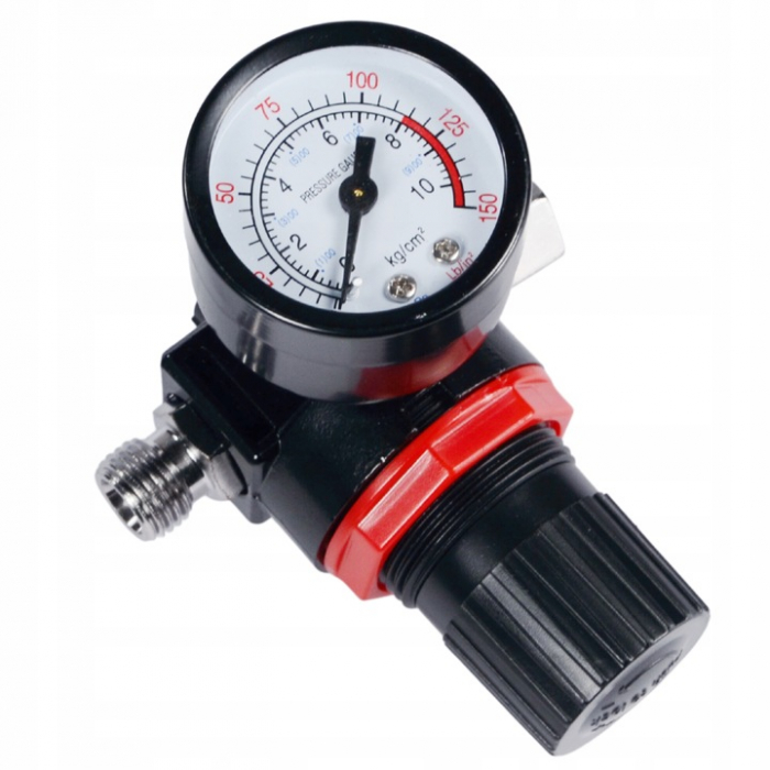 Pistol vopsit pneumatic 1.4mm 1.7mm HVLP pahar vas 600ml regulator (22507) [2]