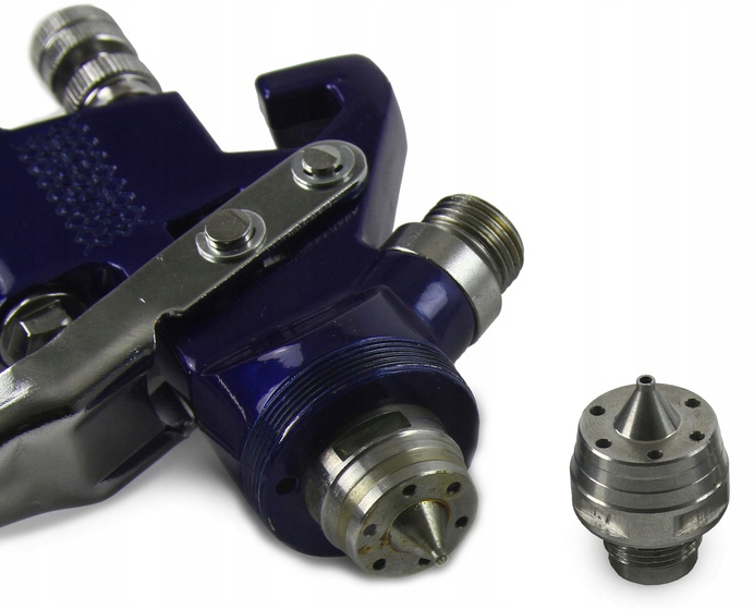 Pistol vopsit pneumatic 1.4mm 1.7mm HVLP pahar vas 600ml regulator (S10506-1) [2]