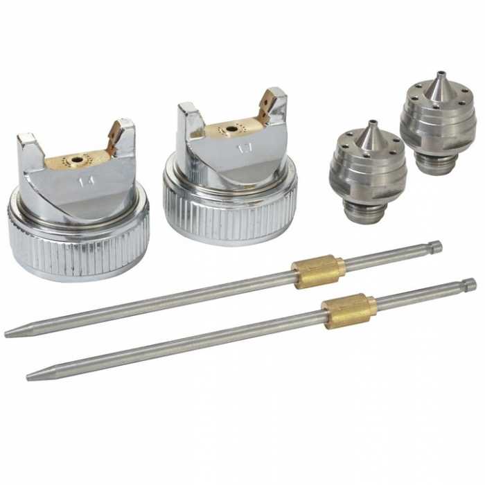 Pistol vopsit pneumatic 1.4mm 1.7mm HVLP pahar vas 600ml regulator (V81294) [6]