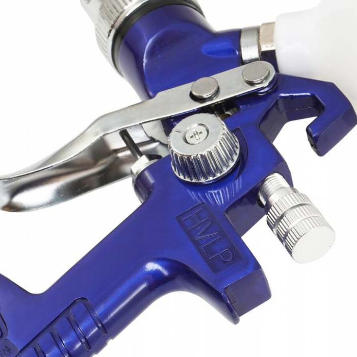 Pistol vopsit pneumatic 1.4mm 1.7mm HVLP pahar vas 600ml regulator (V81294) [9]
