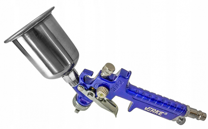 Pistol vopsit pneumatic 1mm HVLP H2000AL pahar vas 125ml (V81300) [5]