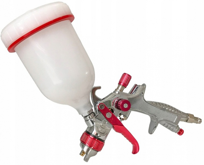 Pistol vopsit pneumatic 2mm HVLP K-775G pahar vas 600ml (V81298) [7]