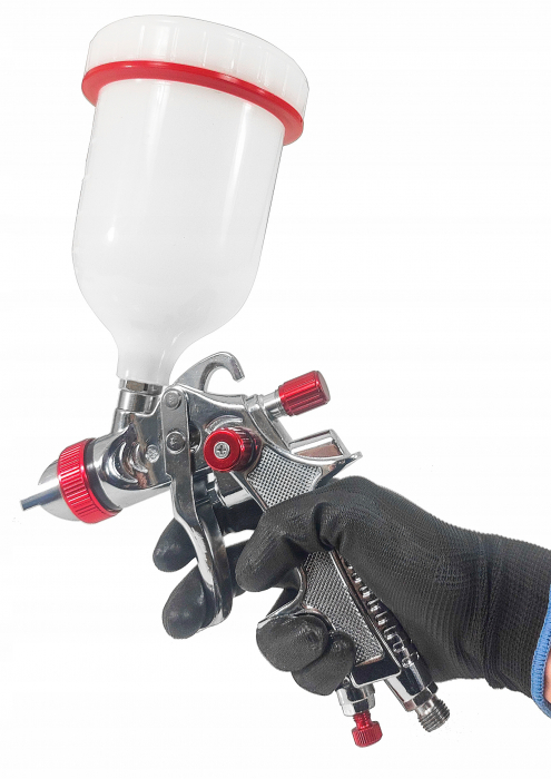 Pistol vopsit pneumatic 2mm HVLP K-775G pahar vas 600ml (V81298) [5]
