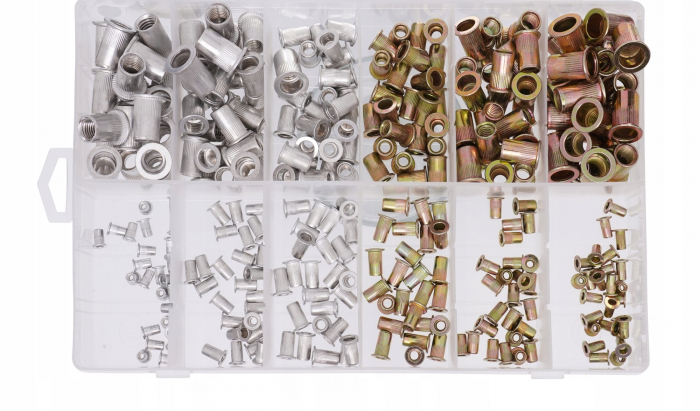 Piulite nituri din otel si aluminiu M3 M4 M5 M6 M8 M10 300piese (TA4093) [7]