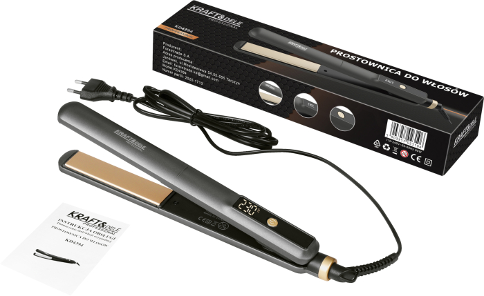 Placa indreptat par 60W afisaj LED temperatura reglabila 150-230C oprire automata (KD4394) [2]