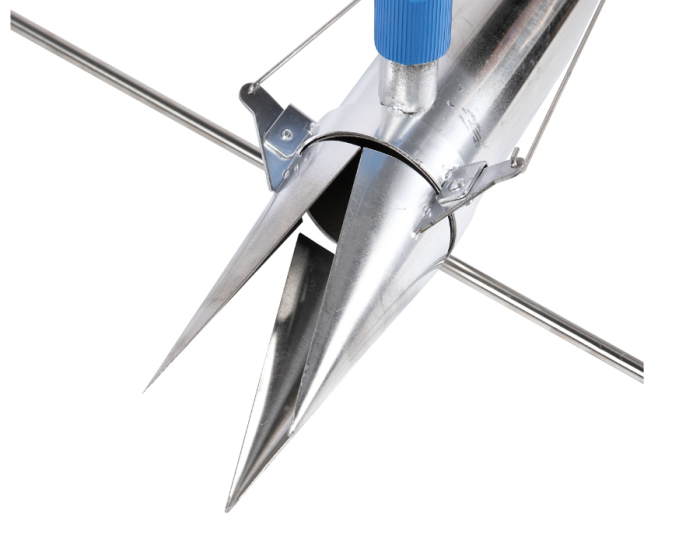 Plantator inox cu 2 manere si pedala pentru rasaduri si tuberculi (GF-2107) [2]