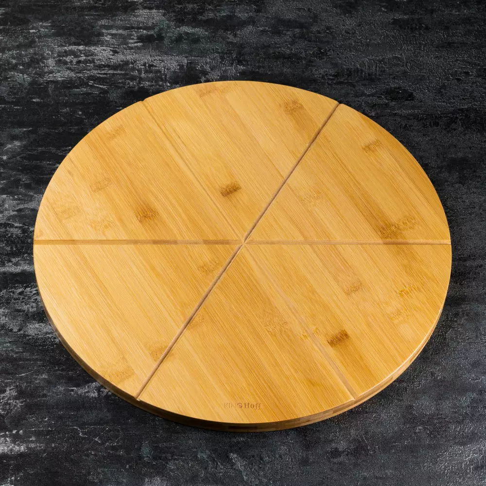 Platou pentru pizza din bambus 35cm (KH-1565) [4]
