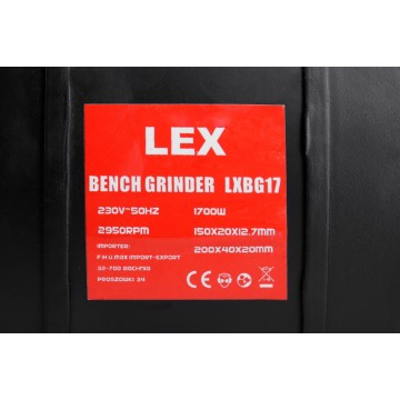 Polizor de banc 1700 W 2950 rpm cu 2 pietre slefuire (LXBG17) [7]