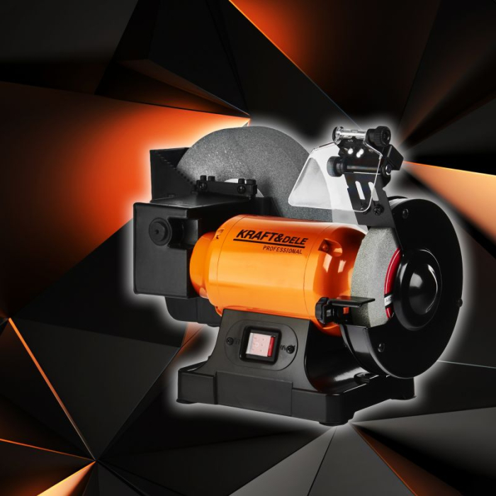 Polizor de banc 1800W 2980 rpm cu pietre slefuire umed si uscat (KD569) [3]