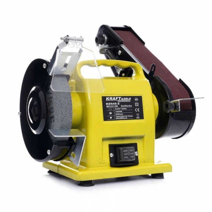 Polizor de banc 1800W piatra disc 150mm si banda cu maner transport (KD545) [4]