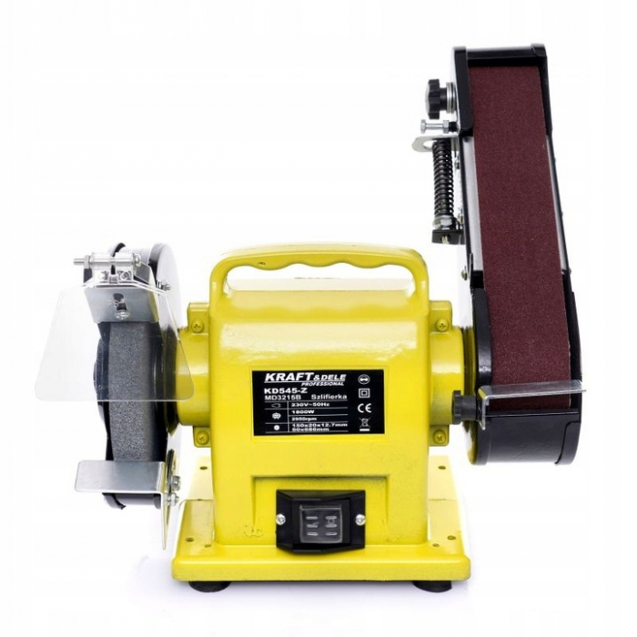 Polizor de banc 1800W piatra disc 150mm si banda cu maner transport (KD545) [2]