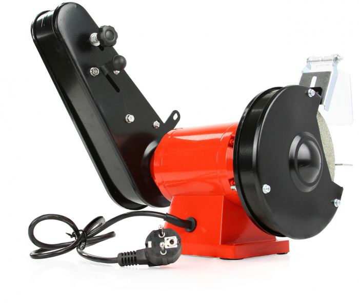 Polizor de banc 1800W piatra disc 150mm si banda cu maner transport (M79209) [3]