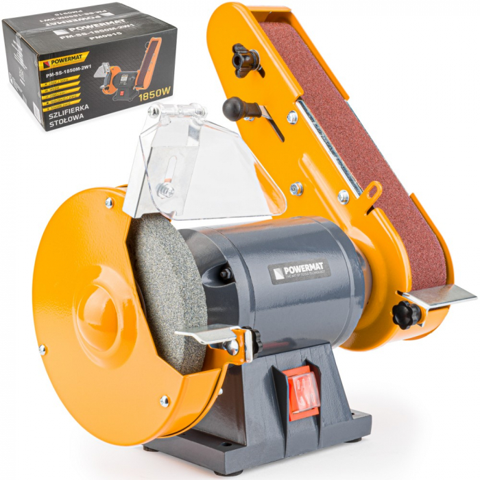 Polizor de banc 1850W piatra disc 150mm si banda (PM0915) [6]
