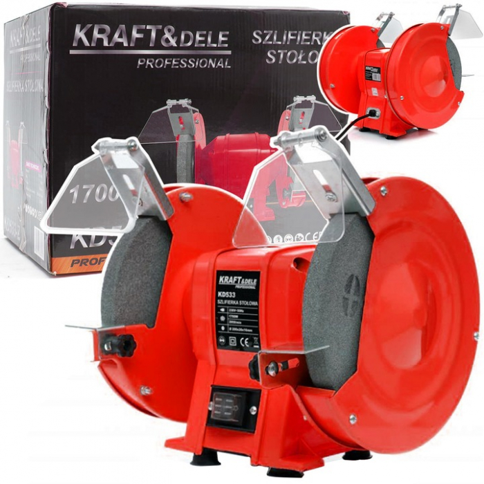 Polizor de banc 200mm 1700W 2 discuri de piatra (KD533) [1]