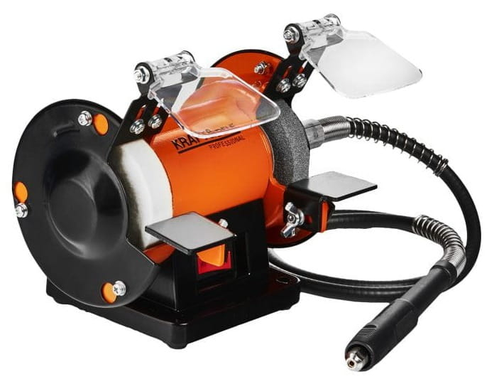 Polizor de banc 250W 2850 rpm cu 2 pietre slefuire P36 P80 (KD567) [7]