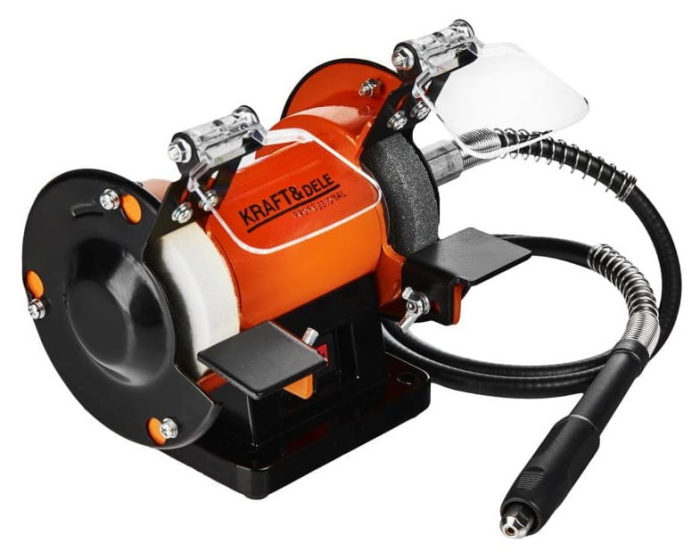 Polizor de banc 250W 2850 rpm cu 2 pietre slefuire P36 P80 (KD567) [11]