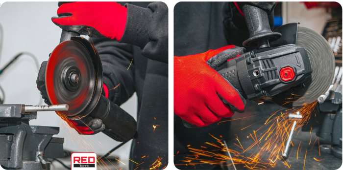 Polizor unghiular 125mm 1300W 230V 11500rpm filet M14 viteza reglabila set 10 discuri (RTSZK0013) [20]