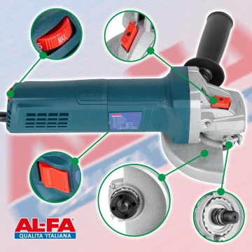 Polizor unghiular electric 1400W cu disc 125 mm cu maner ergonomic si 11000 rpm (ALAG-140) [12]