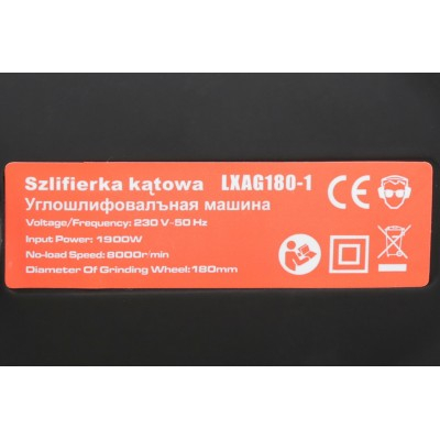 Polizor unghiular electric 1900 W cu disc 180 mm cu maner ergonomic si 8000 rpm (LXAG180-1) [6]