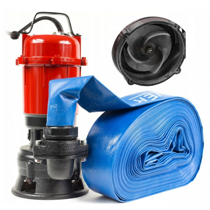 BlackFriday Pompa apa submersibila murdara 3200W + furtun 20m pompieri (CP-5511) [3]