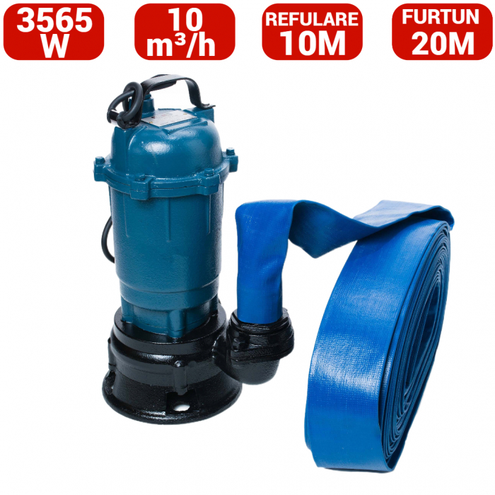 Pompa apa submersibila murdara 3265W + furtun 20m (CP-5511) [1]