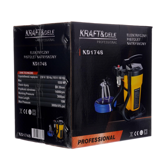 Pompa aparat zugravit vopsit airless electrica cu piston 1550W (KD1748) [16]