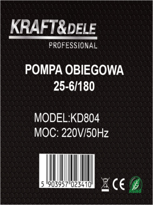Pompa circulatie 25-6 180 mm 230V 45W debit 55 l min pentru incalzire (KD804) [8]