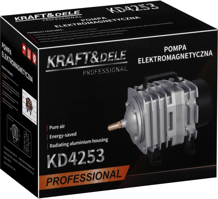 Pompa de aer electromagnetica 50W 3900 l/h pentru iaz si acvariu (KD4253) [14]