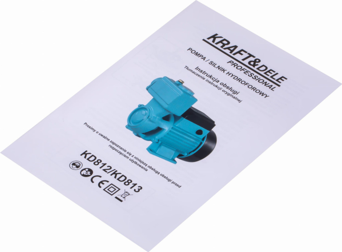 Pompa de apa cu hidrofor 550W debit 40L/min inaltime 40m (KD812) [9]